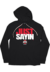 Julian Sayin  BreakingT Ohio State Buckeyes Mens Black Football Just Sayin Fashion Hood