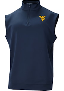 Columbia West Virginia Mountaineers Mens Navy Blue Heat Seal Wickham Hills Sleeveless Jacket