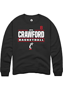 Joya Crawford Cincinnati Bearcats Mens Black NIL Stacked Box Player Crew