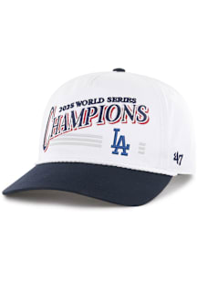 47 Los Angeles Dodgers 2025 World Series Champions Two-Tone Arch Rope Hitch Adjustable Hat - White