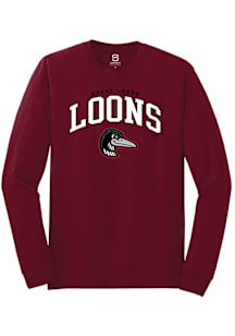 Summit Sportswear Great Lakes Loons Cardinal Arch Mascot Long Sleeve T Shirt