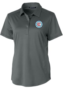 Cutter and Buck Chicago Fire Womens Graphite Prospect Short Sleeve Polo Shirt