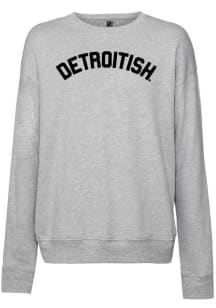Detroit Mens Grey Detroitish Long Sleeve Crew Sweatshirt