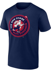 Alex Ovechkin Washington Capitals Navy Blue The Gr8 Chase Short Sleeve Player T Shirt