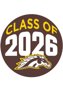 Brown Western Michigan Broncos 3&quot; Class of 2026 Button