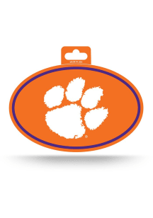 Clemson Tigers Color Oval Auto Decal - Orange