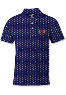 Kentucky Derby Mens Navy Blue Hats off to You Short Sleeve Dress Shirt