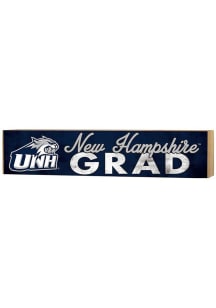 KH Sports Fan New Hampshire Wildcats Grad graduation graphic Sign - Navy Blue