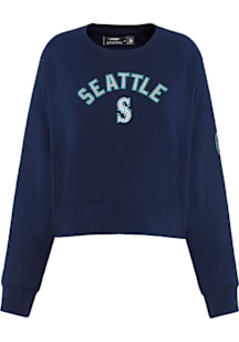 Pro Standard Seattle Mariners Womens Blue Classic Crew Sweatshirt