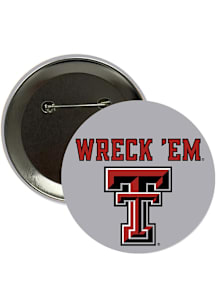 Texas Tech Red Raiders 3" Wreck 'Em Button - Red