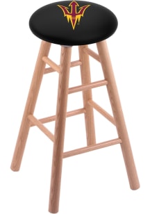 Arizona State Sun Devils Pitchfork Round Cushion Oak Pub Stool - Brown