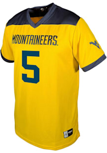 Fred Perry  Genuine Collective West Virginia Mountaineers Gold Football NIL Football Jersey