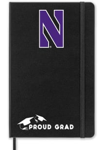 Black Northwestern Wildcats Proud Grad team logo Notebook and Folder