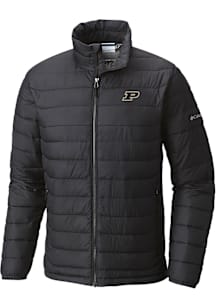 Mens Purdue Boilermakers Columbia Mens Heat Seal Powder Heavyweight Jacket - Black