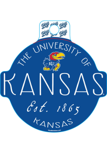 Kansas Jayhawks Blue Circle Stickers