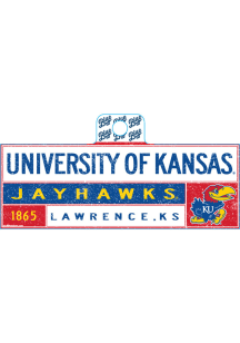 Kansas Jayhawks Weathered Regtangle Stickers