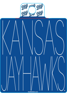 Kansas Jayhawks Skinny Font Stickers