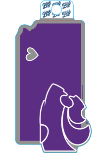 K-State Wildcats Logo on State of Kansas Stickers