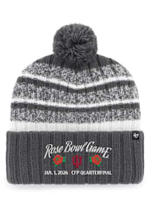 47 Indiana Hoosiers Charcoal 2026 CFP Rose Bowl Tavern Cuff Knit Mens Knit Hat