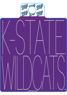 K-State Wildcats Skinny Font Stickers