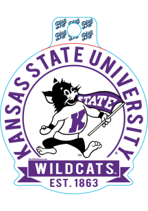 K-State Wildcats White Circle Stickers