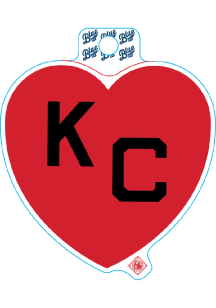 Kansas City Monarchs Red Heart Black KC Stickers