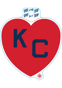 Kansas City Monarchs Red Heart Navy KC Stickers