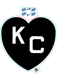 Kansas City Monarchs Black Heart White KC Stickers