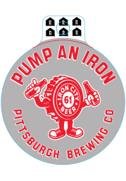 Pittsburgh Pittsburgh Brewing Co Pump and Iron Bottle Cap Stickers