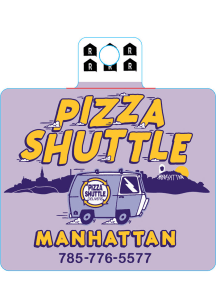 Manhattan Pizza Shuttle Manhattan Stickers