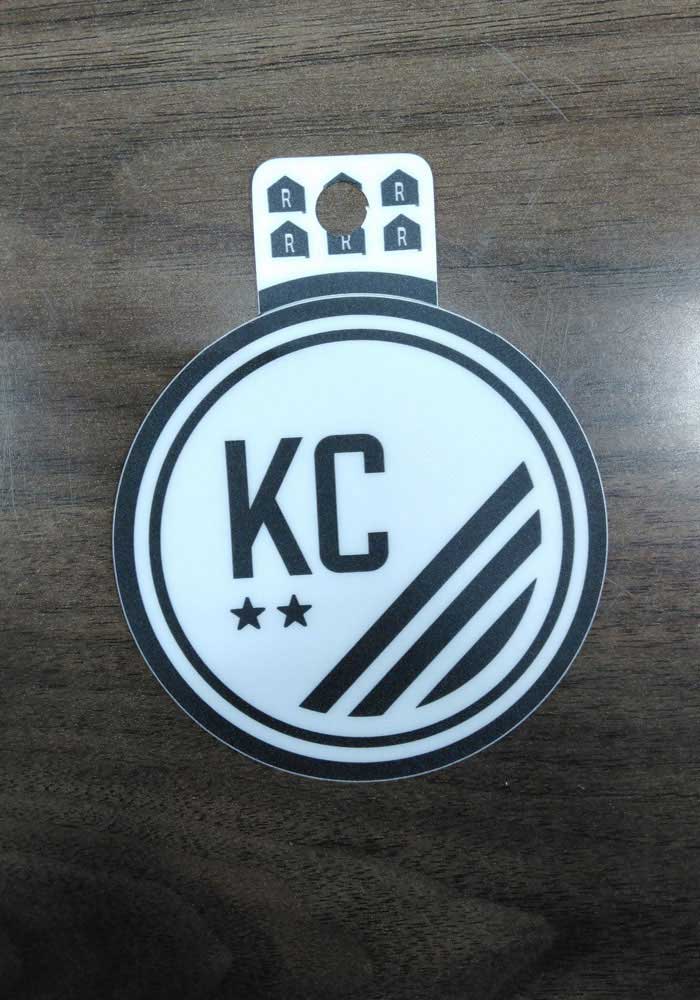 KC Current White Logo Stickers