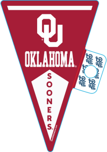 Oklahoma Sooners Pennant Stickers - Red