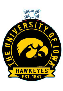 Black Iowa Hawkeyes Banner Stickers