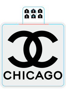 Chicago Double C Stickers