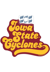 Iowa State Cyclones Retro Wordmark Stickers