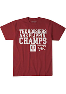 Fernando Mendoza  Indiana Hoosiers Crimson BreakingT The Hoosiers Are Flippin' Champs Short Sleeve..