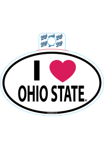 Ohio State Buckeyes I Love Ohio State Oval Stickers
