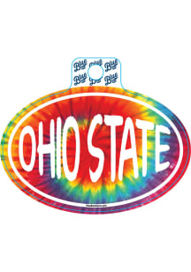 Ohio State Buckeyes Tie Dye Oval Stickers