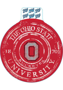 Ohio State Buckeyes Block O Red Coffee Ring Stickers