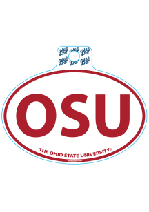 Ohio State Buckeyes Euro Style OSU Oval Stickers