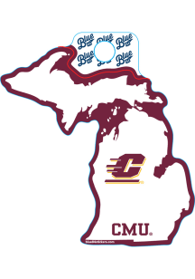 Central Michigan Chippewas State Stickers