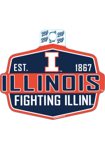 Illinois Fighting Illini Groovy Stickers
