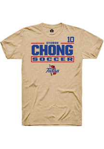 Gyuwon Chong Rally Mens Brown Tulsa Golden Hurricane NIL Stacked Box Player T Shirt