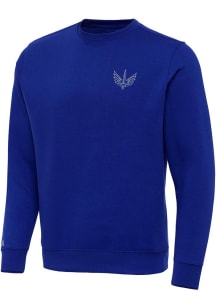 Antigua St Louis Battlehawks Mens Blue Victory Big and Tall Crew Sweatshirt