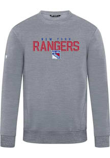 Levelwear New York Rangers Mens Grey Zane Carve Long Sleeve Crew Sweatshirt
