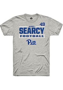 Henry Searcy Rally Mens Ash Pitt Panthers NIL Stacked Box Player T Shirt