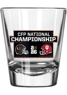 Indiana Hoosiers 2026 CFP National Championship Head To Head vs Miami Hurricane 2oz Shot Glass