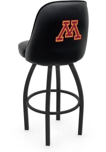 Black Minnesota Golden Gophers Padded Swivel Pub Stool