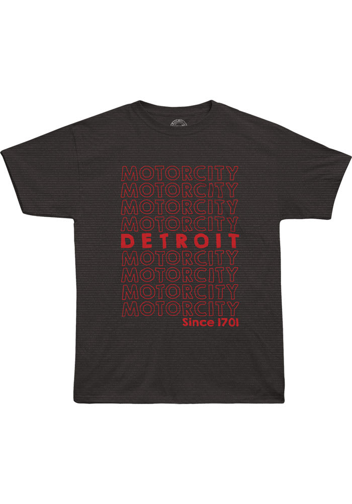 Detroit Black Motor City Short Sleeve T Shirt