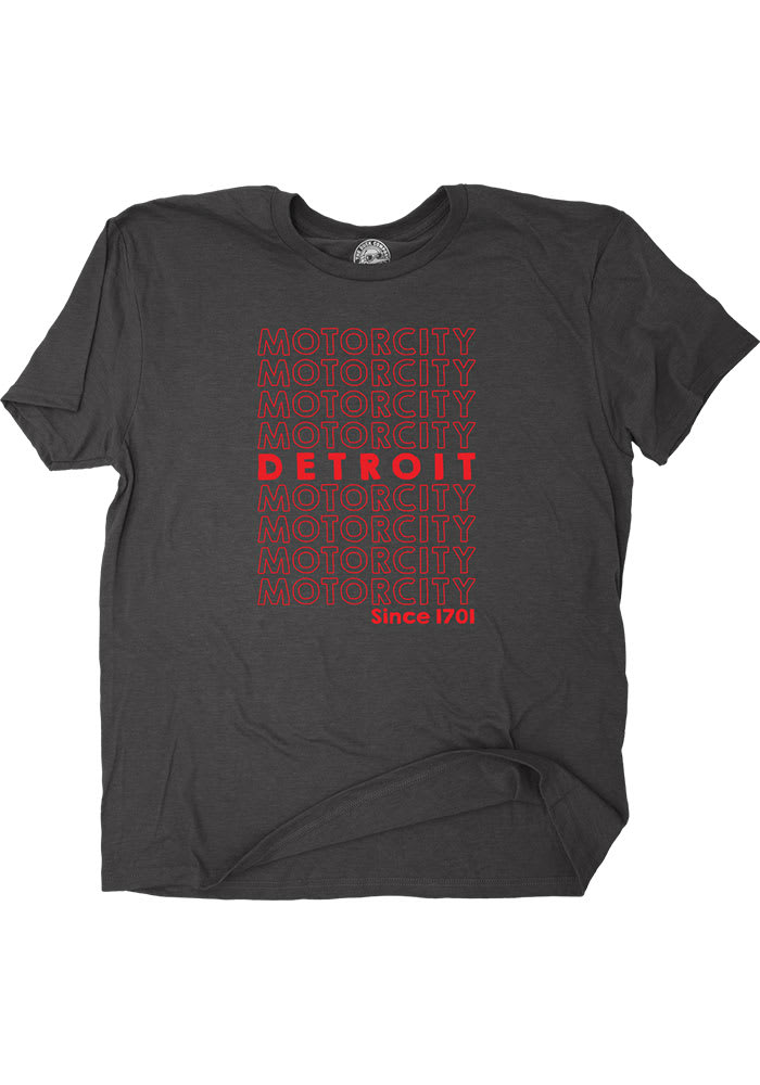 Detroit Charcoal Motor City Short Sleeve Fashion T Shirt